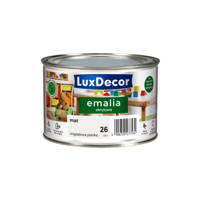 Emalia akrylowa Migdałowa Pianka 0,4 l mat LuxDecor