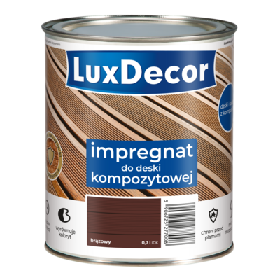 Impregnat do deski kompozytowej brązowy 0,7 l Luxdecor