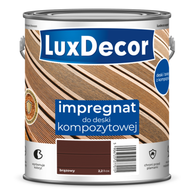 Impregnat do deski kompozytowej brązowy, 2,2 l Luxdecor