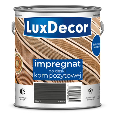 Impregnat do deski kompozytowej szary 2,2 l Luxdecor