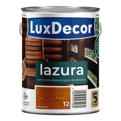 Lazura ochronno-dekoracyjna 5 lat ochrony czereśnia 2,2 l Luxdecor