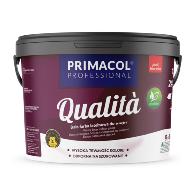 Farba lateksowa Qualita 9 l biały Primacol Professional