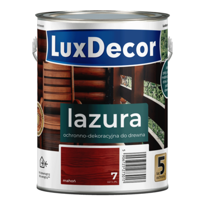 Lazura ochronno-dekoracyjna 5 lat ochrony mahoń 2,2 l Luxdecor
