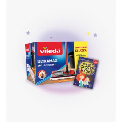 Mop płaski, wiadro Ultramax BOX + książka Vileda