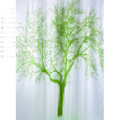 Zasłonka txt tree zielona