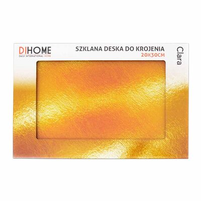 Deska do krojenia szklana 20 x 30 cm Clara złoty