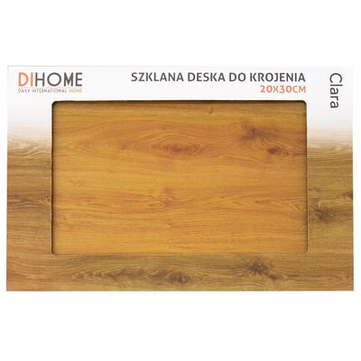 Deska do krojenia szklana 20 x 30 cm Clara brązowy