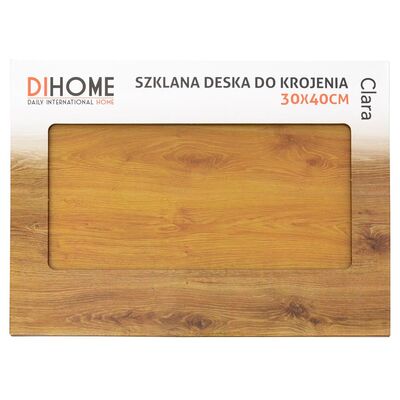 Deska do krojenia szklana 30 x 40 cm Clara brązowy