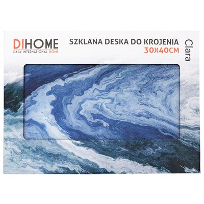 Deska do krojenia szklana 30 x 40 cm Clara morski wielokolorowy