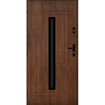 Drzwi zewnętrzne borneo orzech 80 lewe