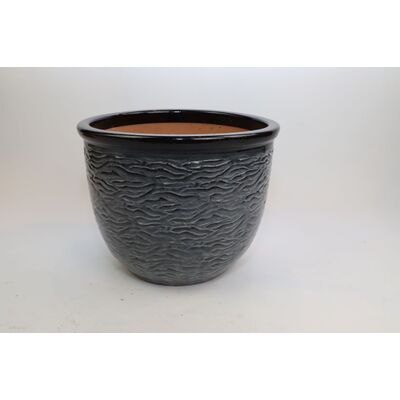 Donica mrozoodporna Treviso Running Grey - Black top 41 x 34 cm szary