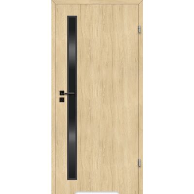 Skrzydło drzwiowe 60P pokojowe dąb amber lakierowane vega + podcięcie wentylacyjne + zamek blokada prawe