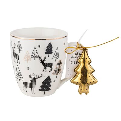Kubek Christmas Eve choinka 600 ml wielokolorowy