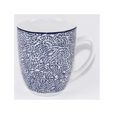 Kubek Aurea 355 ml granatowo-biały