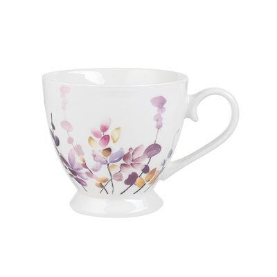 Kubek na nóżce Japandi 400 ml kwiaty wielokolorowy