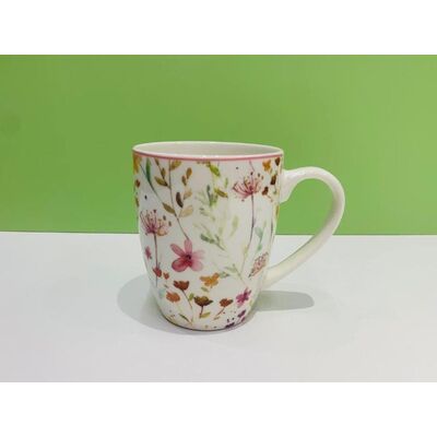 Kubek Lea 350 ml kwiaty biały