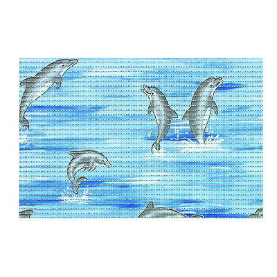 Mata piankowa dolphin 50 x 80 cm niebieska