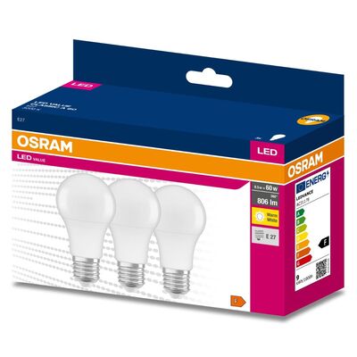 Żarówka LED 8,5 W 830 230 V fr E27 FS3 Osram 3 sztuki