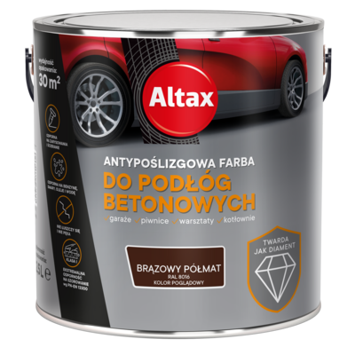 Farba do podłóg betonowych 2,5 l brązowy Altax