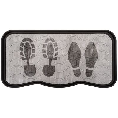 Ociekacz na buty z nadrukiem Footprint 38 x 75 cm szary