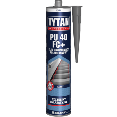 Klej uszczelniacz poliuretanowy PU 40 FC+ szary 300 ml TYTAN PROFESSIONAL