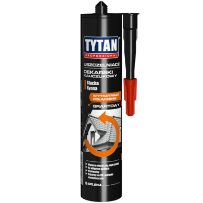 Uszczelniacz dekarski kauczukowy 280 ml grafitowy TYTAN PROFESSIONAL