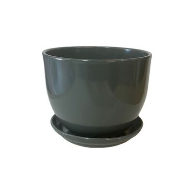 Doniczka Classic z podstawkiem 13,5 cm kamień szary