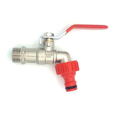 Zawór mosiężny czerpalny 1/2 " x 3/4 " premium z szybkozłączką