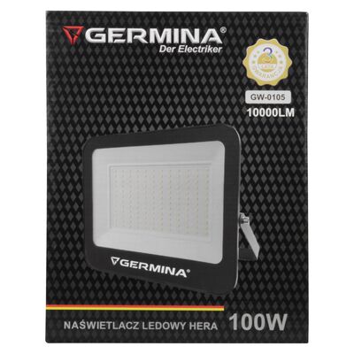 Naświetlacz LED 100 W 10000 lm 6400 K IP65 hera germina