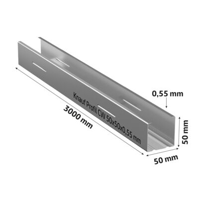 Profil CW 50 x 50 x 0,55 x 3000 mm