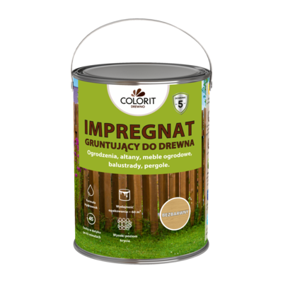 Impregnat gruntujący Bezbarwny 4,5 l Colorit Drewno