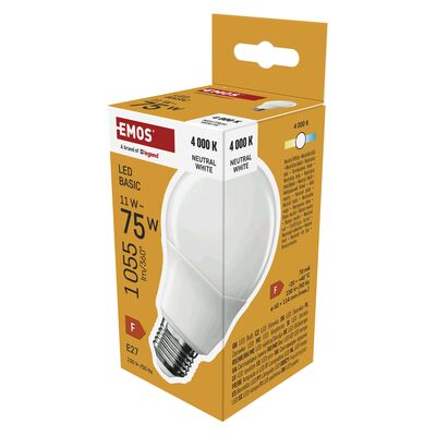 Żarówka LED basic A60 11 W 75 W 1055 lm E27 nw