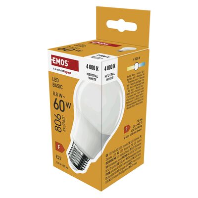 Żarówka LED basic A60 8,8 W 60 W 806 lm E27 nw