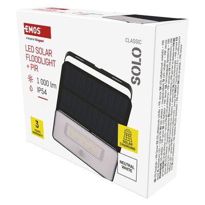 Naświetlacz LED garden solo solarny z pir 1000 lm neutralna biel