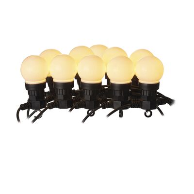 Girlanda łańcuch party 10 x 5 LED mleczne 5 m ciepła biel IP44