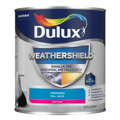 Emalia Weathershield do drewna, metalu i PCV niebieski RAL 5015 Dulux