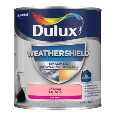 Emalia Weathershield do drewna, metalu i PCV różowy RAL 3015 Dulux