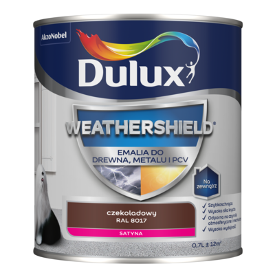 Emalia Weathershield do drewna, metalu i PCV czekoladowy RAL 8017 Dulux