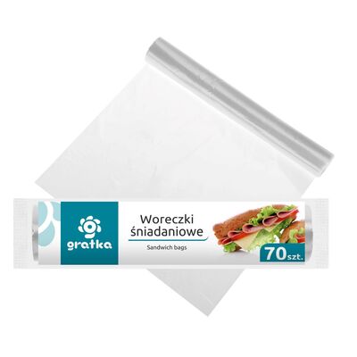 Woreczki śniadaniowe Gratka 0,5 l 17 x 27 cm 70 sztuk