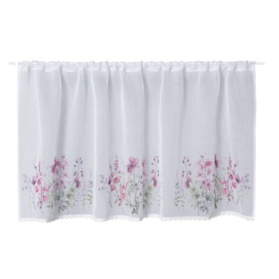 Firanka zazdrostka Tola 60 x 140 cm kwiatki biały