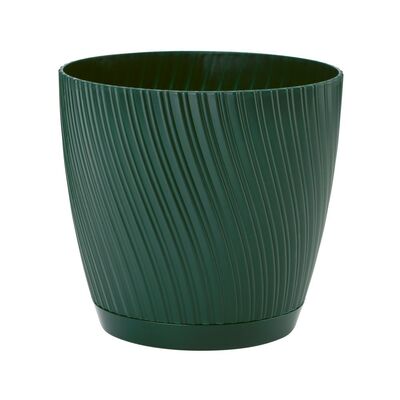 Doniczka Mika z podstawką leśny mech 19 cm zielony