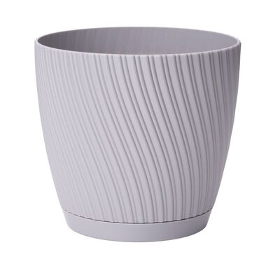 Doniczka Mika z podstawką 27 cm platynowy