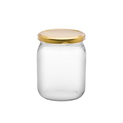 Słoiki New 500 ml ze złotą nakrętką 6 sztuk