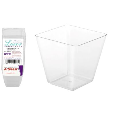 Pojemniki Finger Food Space monoporcje 120 ml 24 sztuki transparentny