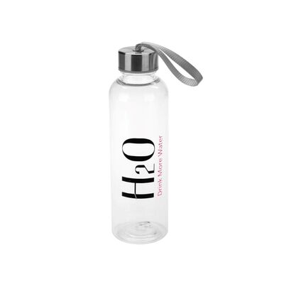 Butelka na wodę Wyspa Okazji 500 ml z napisem tranparentny
