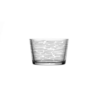 Pucharek do lodów i deserów Harmony 290 ml paski transparentny