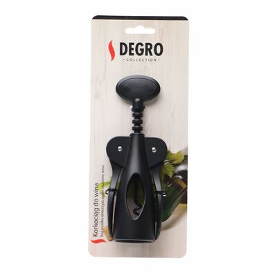 Korkociąg 17 cm czarny Degra