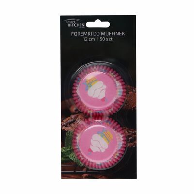 Foremki do muffinek Ferra 12 cm 50 sztuk urodzinowe mix kolorów