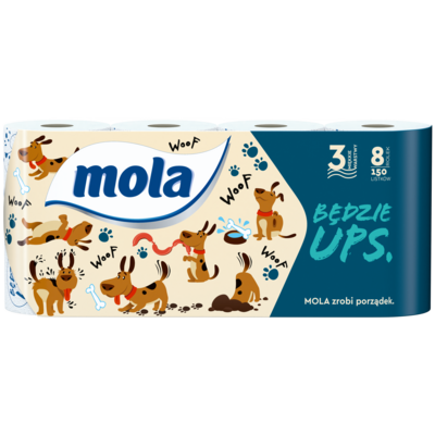 Papier toaletowy Mola będzie ups 8 rolek