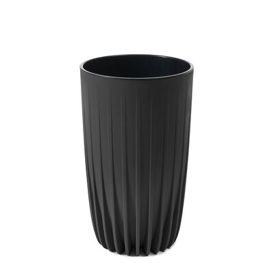 Donica Mira Eco Recycled wysoka 25 cm czarny